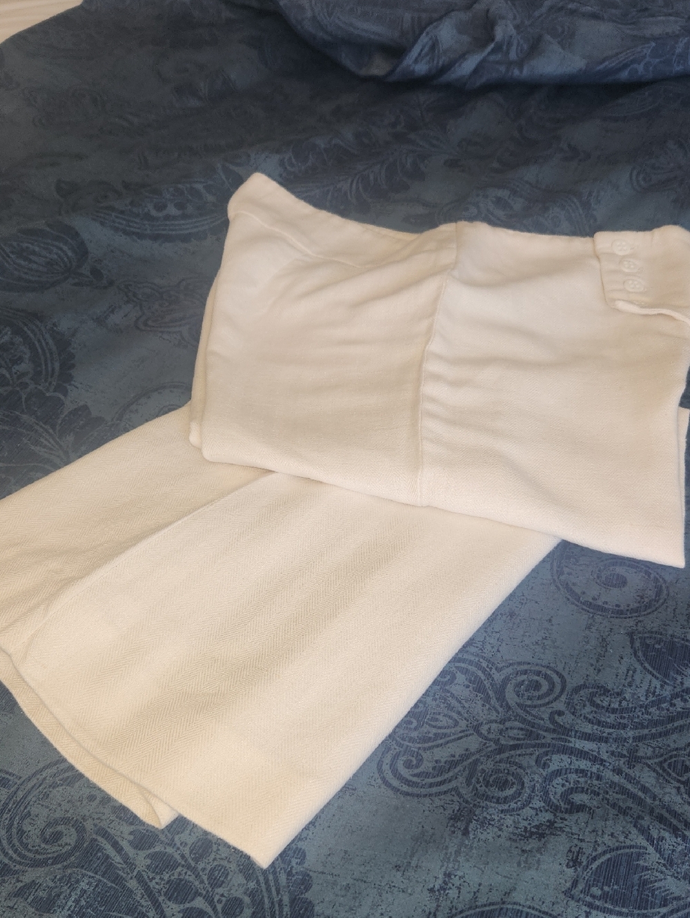 Cynthia Vincent Ivory Linen Sailor Pants